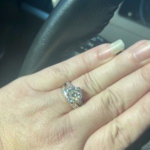 4ct. Old European Cut Moissanite ring